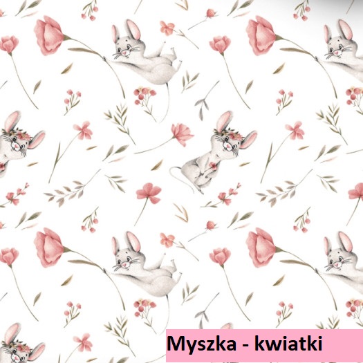 polna-myszka-mysz-kwiaty-posciel-do-lezakowania posciel do lezakowania kwiatki myszki